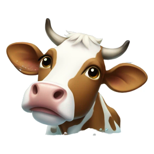 Cow under water sticker