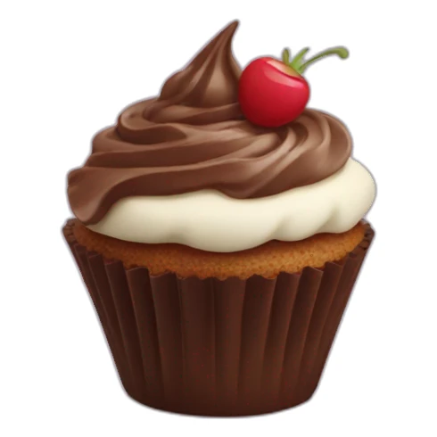 Cupcake chocolate sticker