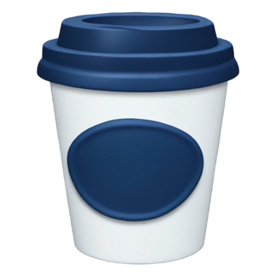 navi blue coffee cup sticker