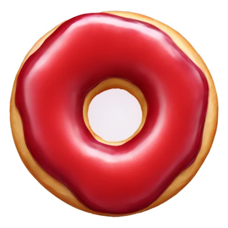 red heart shaped aesthetic donut sticker