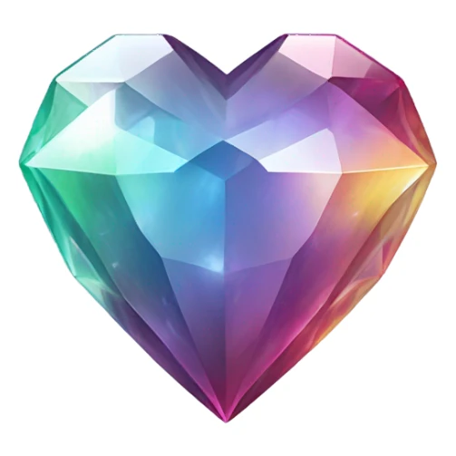 Crystal melting heart sticker