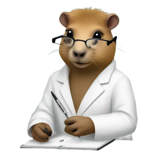 Capybara researcher 3.4 turn sticker