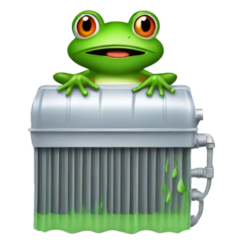 Frog opening car radiator water sticker