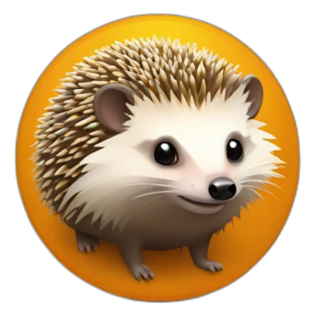 Hedgehog on Honeybadgers back bitcoin sticker