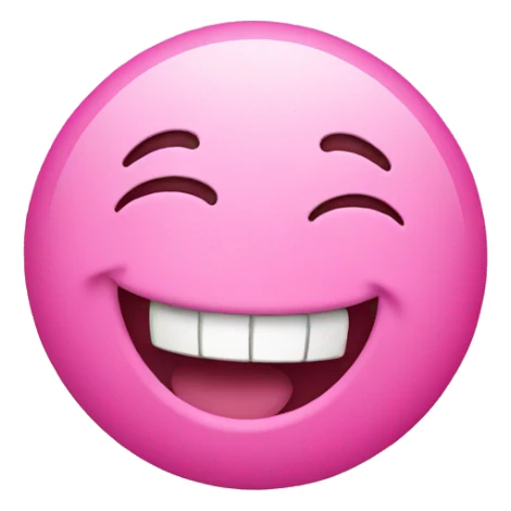 Laughing emoji pink sticker