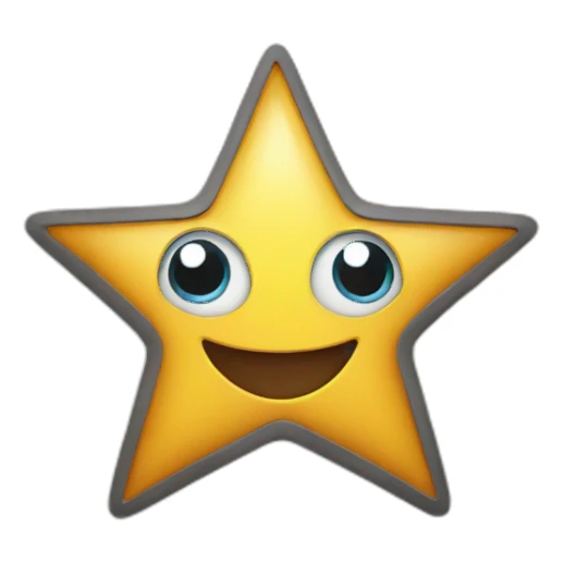 Happy eye star sticker