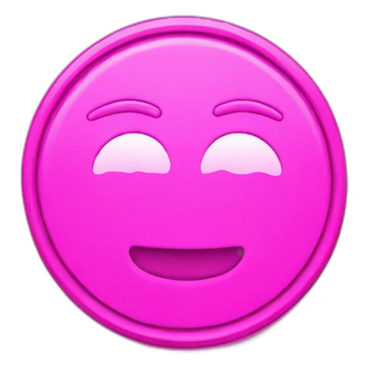 Neon pink Coin sticker