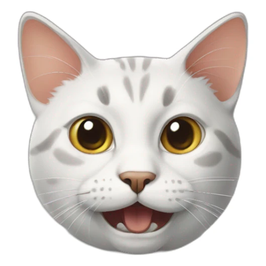 extremely silly and dumb looking cat sticker