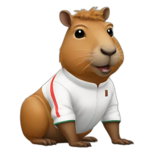 Cabybara als formule 1 coureur sticker