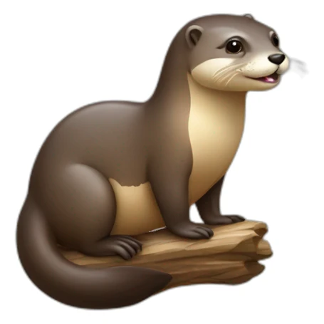 Loutre sur cheval  sticker