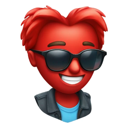 heart with sunglasses  sticker