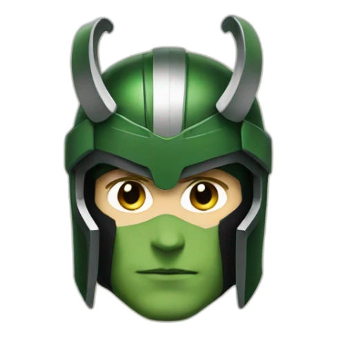 loki wearing helmet sticker