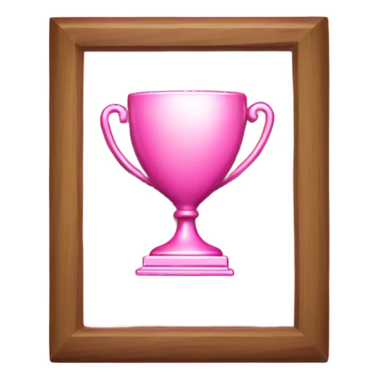 pink award plaque sticker