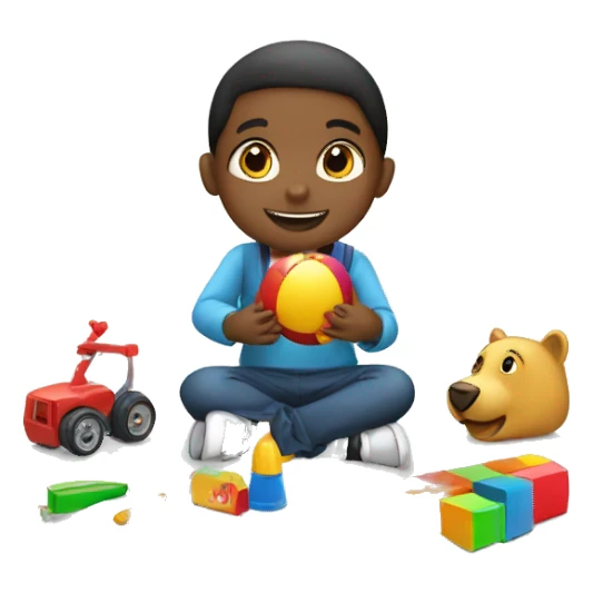 children playing with toys at school sticker