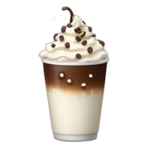 coffee with whipped cream and chocolate chips sticker