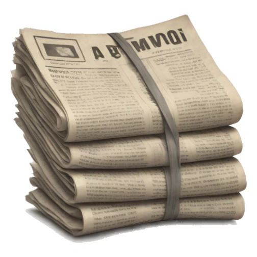 a bundle of newspaper sticker