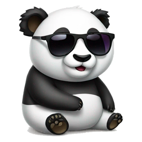 Panda wearing sunglasses sticker