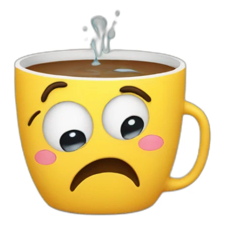crying into cup sticker