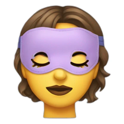 girl with sleeping mask sticker