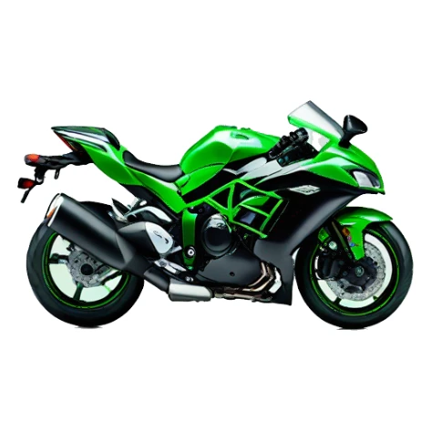 green kawasaki ninja H2 sticker