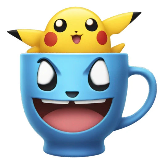 Smiling Pokémon with cup sticker