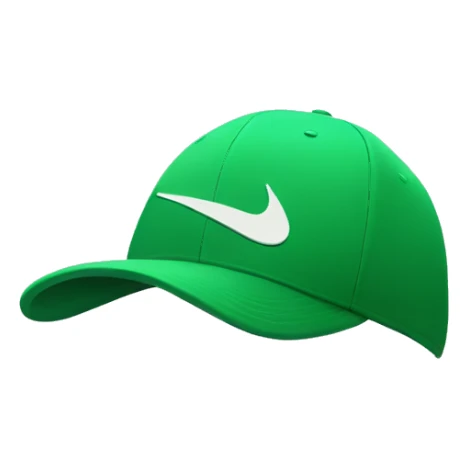 Green hat with Nike swoosh on the front  sticker