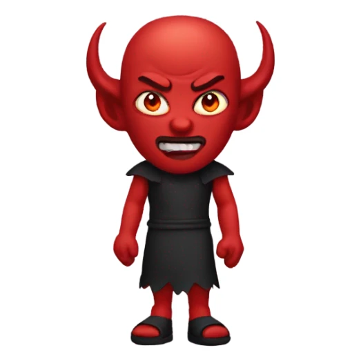 Red horned Satan Ken doll  sticker