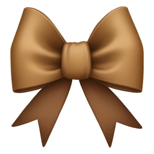 a bow with tan and brown sticker