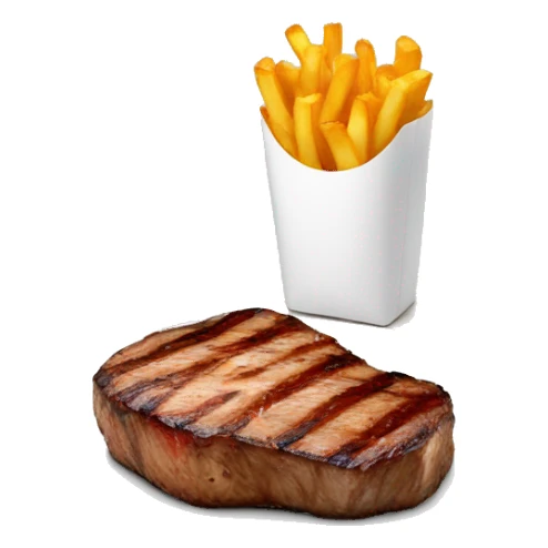 Steak and fries sticker