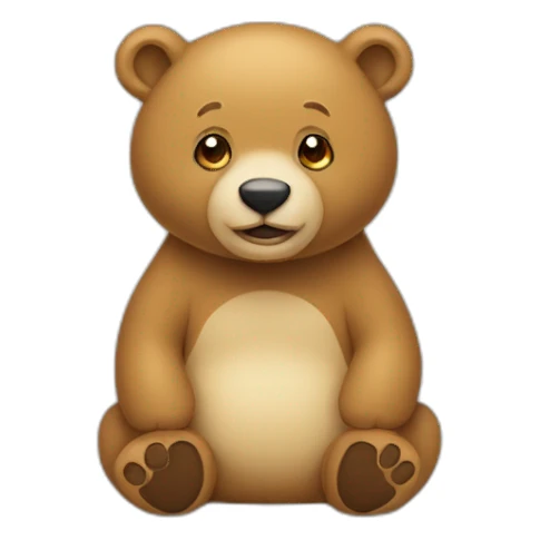 ein kleiner Bär der "Moin" sagt sticker