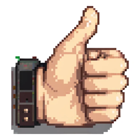 thumbs up classic look sticker