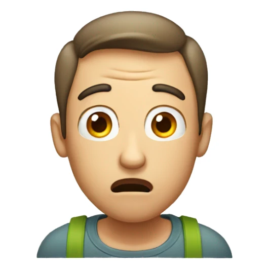 A shocked man holding his head sticker