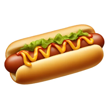 HotDog with a clown face sticker