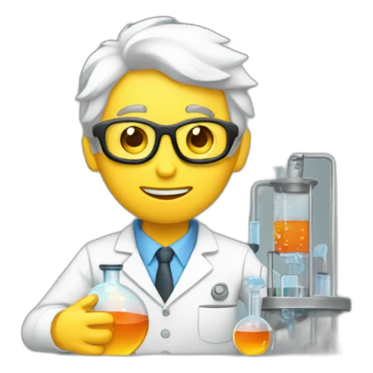 cientifico haciendo un experimento sticker
