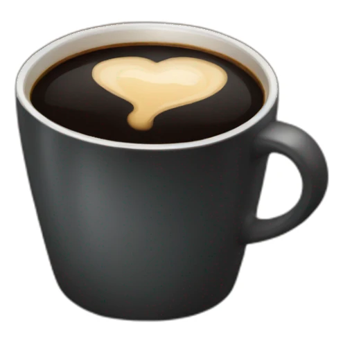 Black cup of coffee sticker