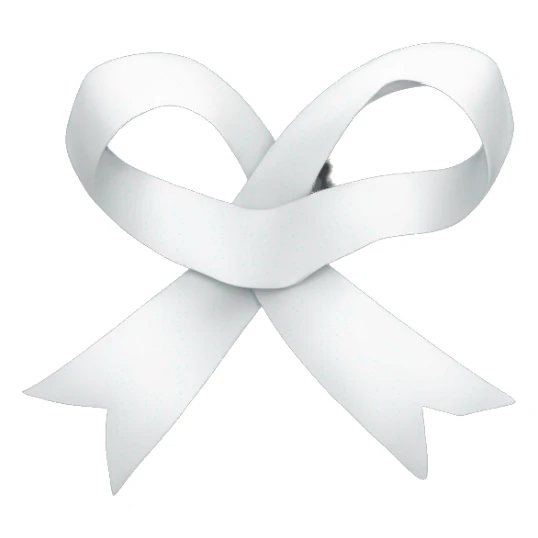 White ribbon sticker