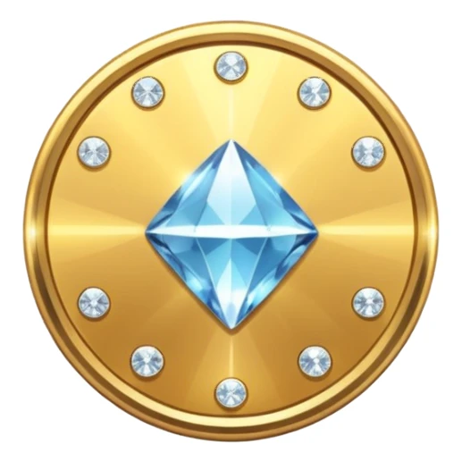 Diamond color coin sticker