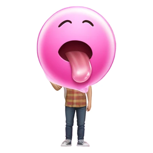 Me blowing bubble gum bubble sticker