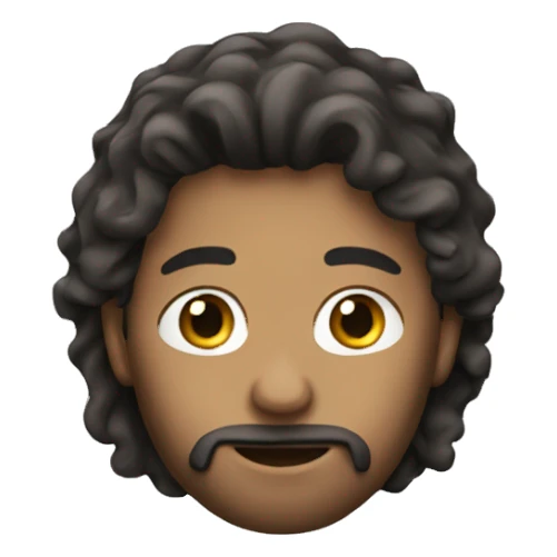 a boy with beard and long hair  sticker