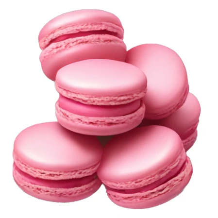 Pink macaroons on plate  sticker