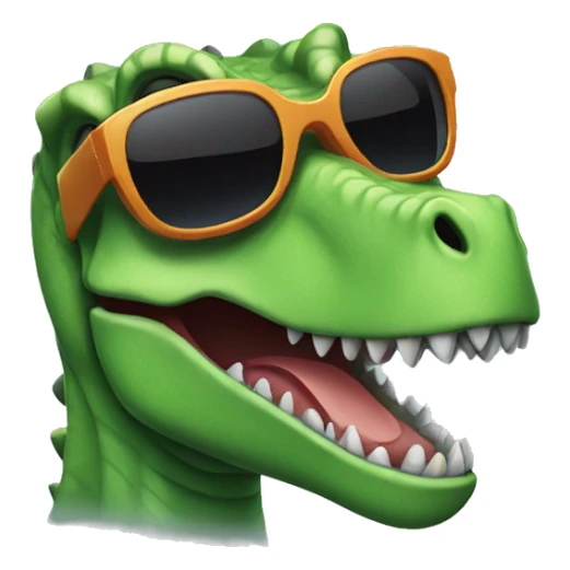 dinosaur with sunglasses  sticker