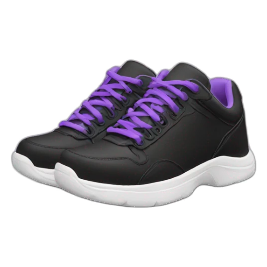 sneakers black and purple sticker
