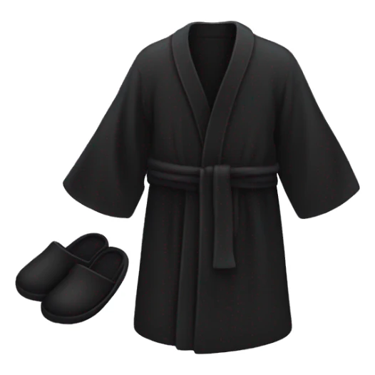 Black robe with matching slippers sticker