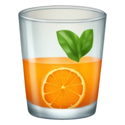 orange drink in glass sticker