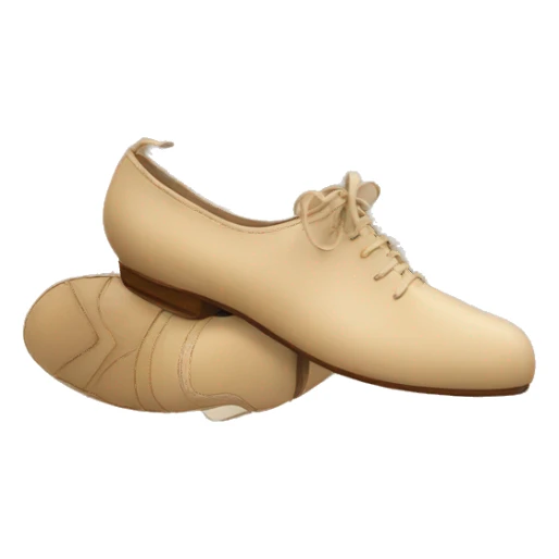 Latin shoes in beige sticker