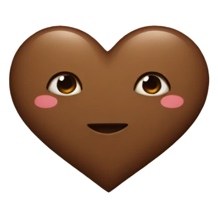 Aesthetic heart brown sticker