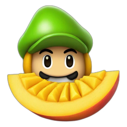 Mario in a mango sticker