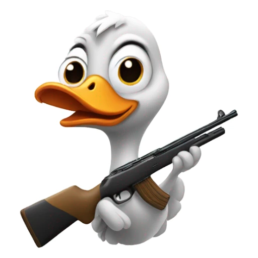 Silly goose with a shotgun sticker