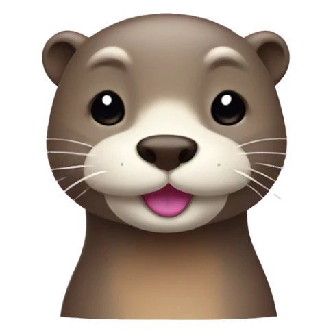 otter with pink bun sticker