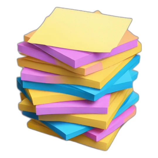 stack of colorful post-it notes sticker